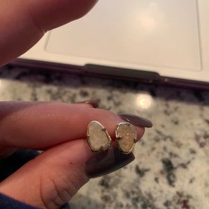 Kendra Scott White Drusy Stud